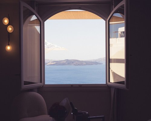 person looking at ocean horizon relaxing view